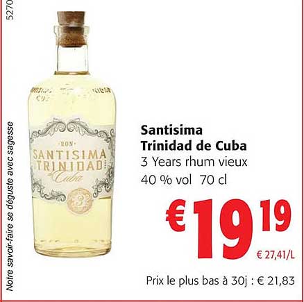 santisima trinidad de cuba 3 years rhum vieux