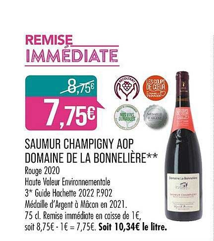 saumur champigny aop domaine de la bonnelière