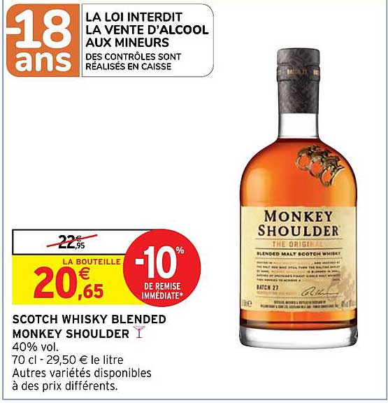scotch whisky blended monkey shoulder