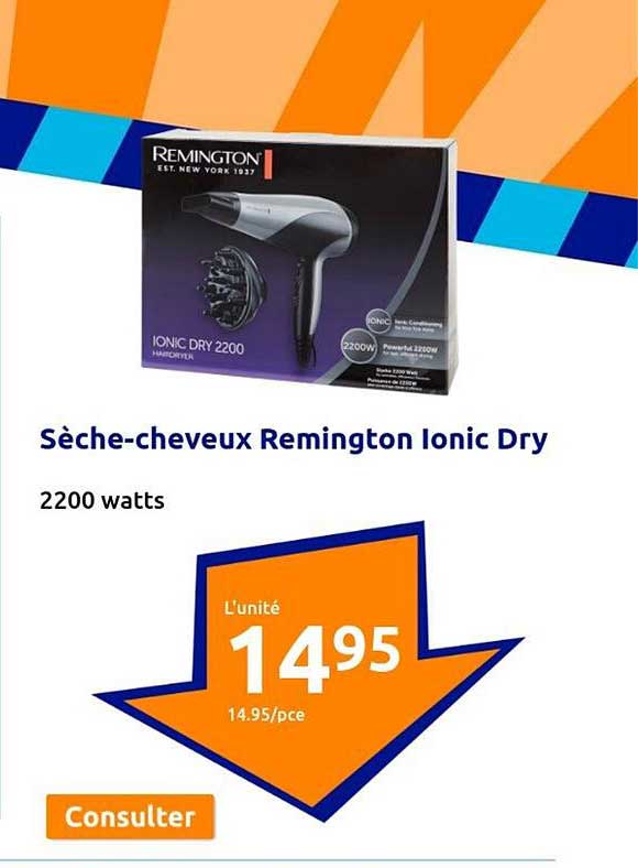 sèche-cheveux remington ionic dry