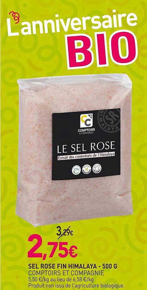 sel rose fin himalaya - comptoirs et compagnie - 500 g