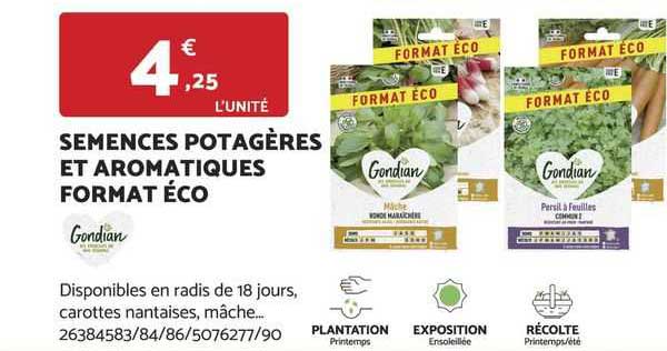 semences potagères et aromatiques format éco gondian