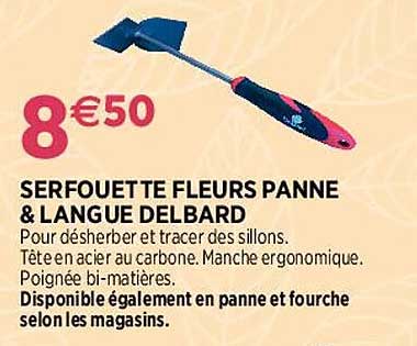 serfouette fleurs panne & langue delbard
