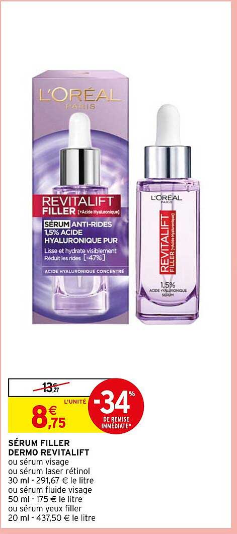 sérum filler dermo revitalift