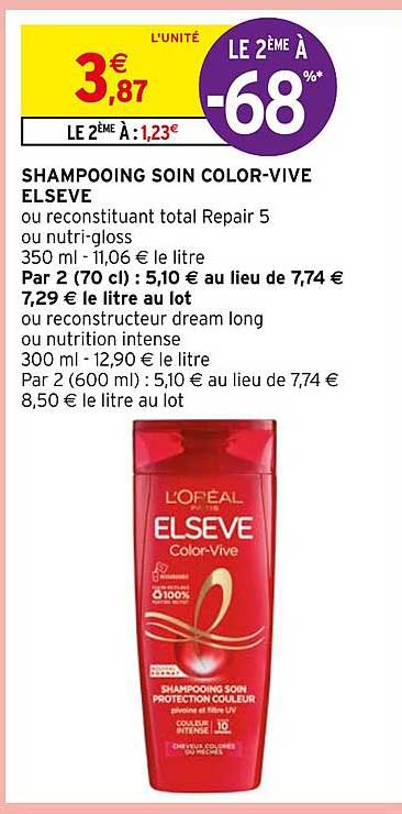 shampooing soin color-vive elseve
