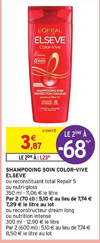 shampooing soin color-vive elsève