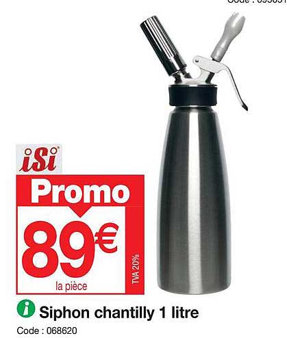 siphon chantilly 1 litre isi