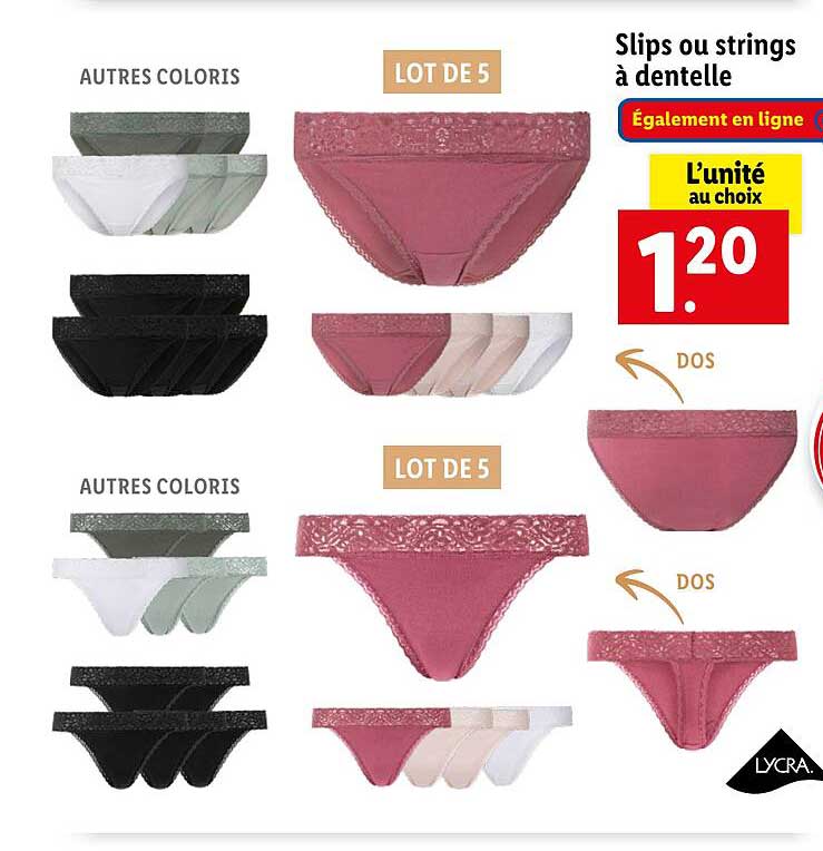 Slips Ou Strings à Dentelle