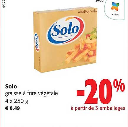 Solo Graisse à Frire Végétale