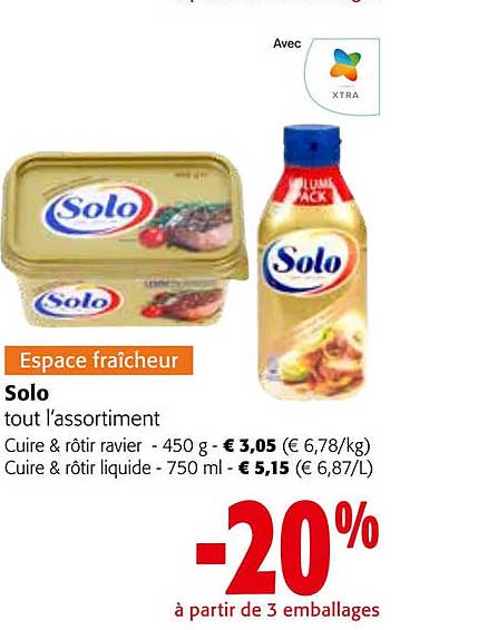 solo tout l'assortiment