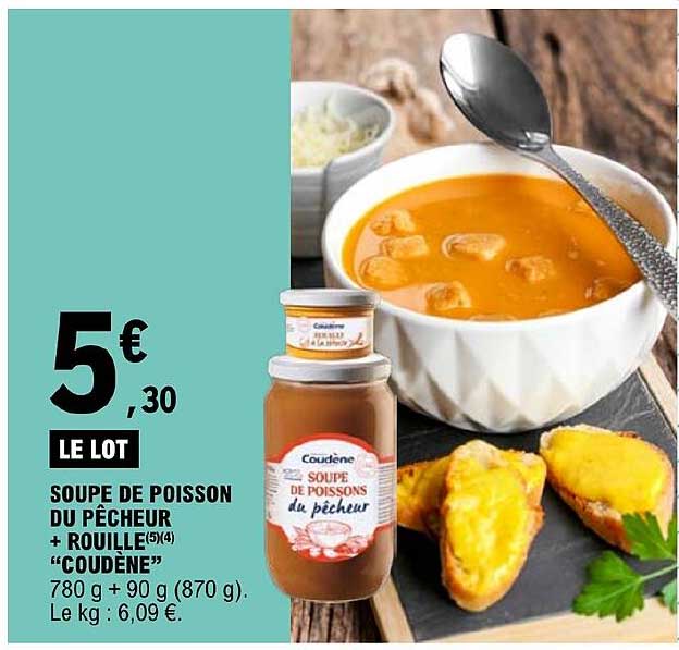 soupe de poisson du pêcheur + rouille "coudène"