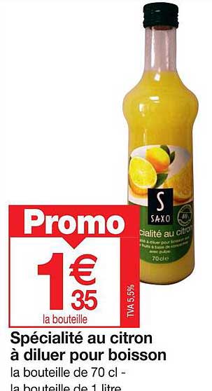 Spécialité Au Citron à Diluer Pour Boisson