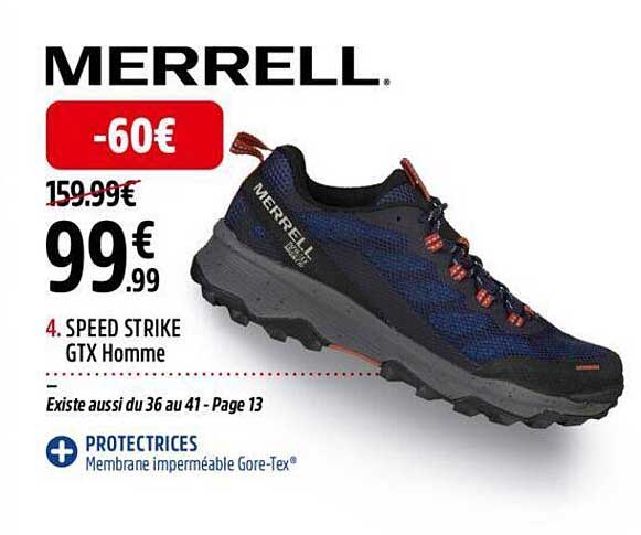 speed striek gtx homme merrell
