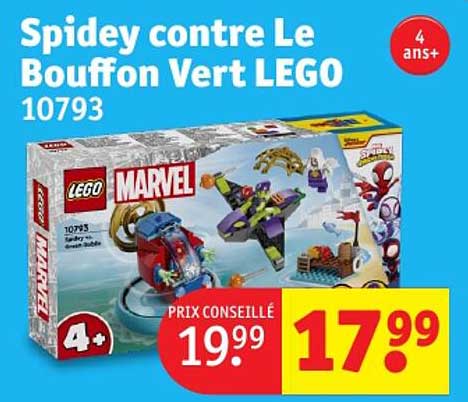 spidey contre le bouffon vert lego 10793