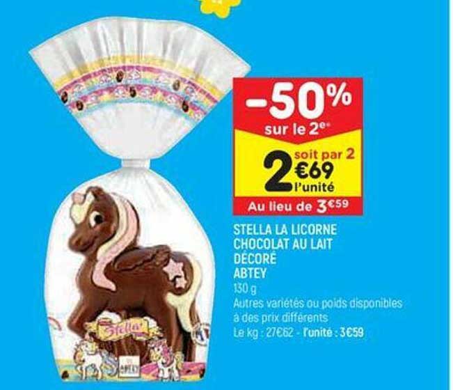 stella la licorne chocolat aulait décoré abtey