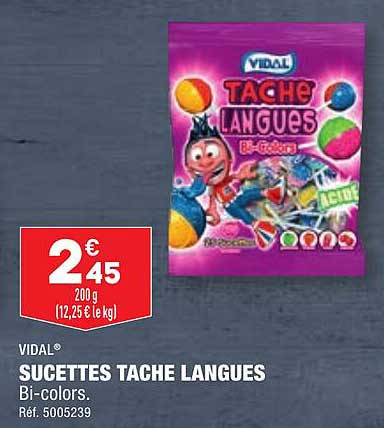 sucettes tache langues vidal