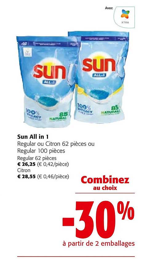 sun all in 1 regular ou citron ou regular