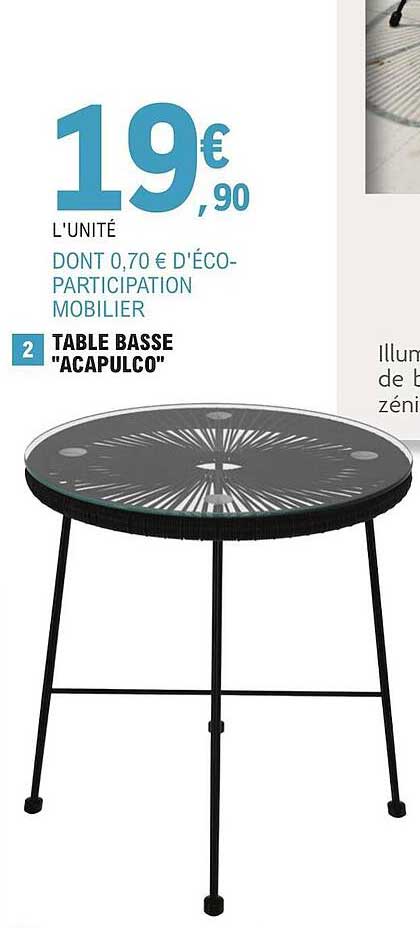 table basse "acapulco"