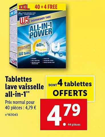 Tablettes Lave-vaisselle All-in-1 W5