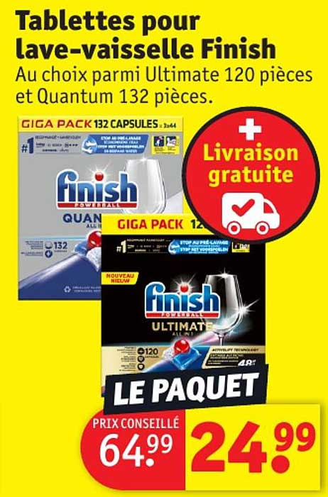 tablettes pour lave-vaisselle finish