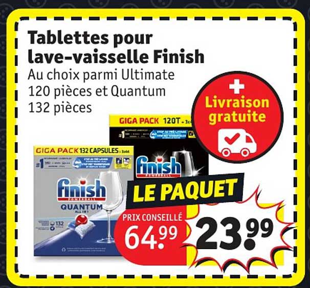 tablettes pour lave-vaisselle finish