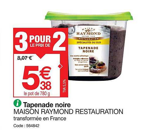 tapenade noire maison raymond restauration