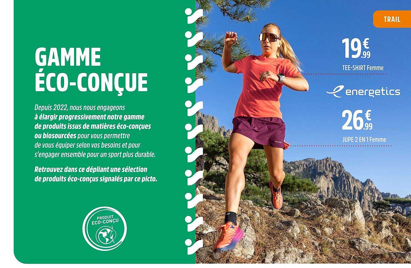 tee-shirt femme, jupe 2 en 1 femme energetics