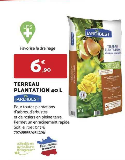 terreau plantation 40 l jardibest