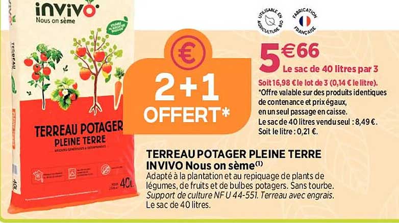 terreau potager pleine terre invivo nous on sème