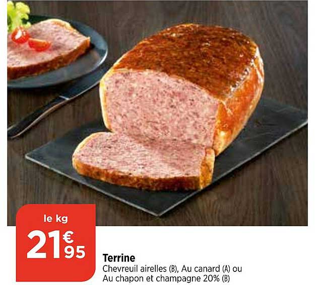 terrine chevreuil airelles au canard ou au chapon et champagne 20%