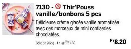 thir'pouss vanille/bonbons 5 pcs