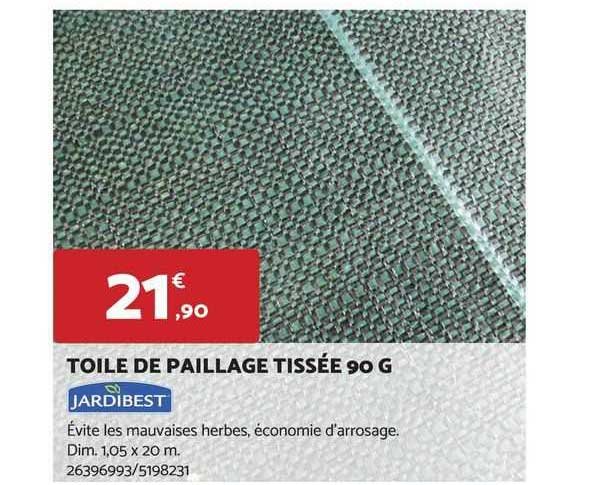 toile de paillage tissée 90 g jardibest