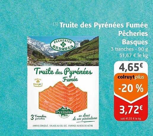 truite de pyrénées fumée pĉheries basques
