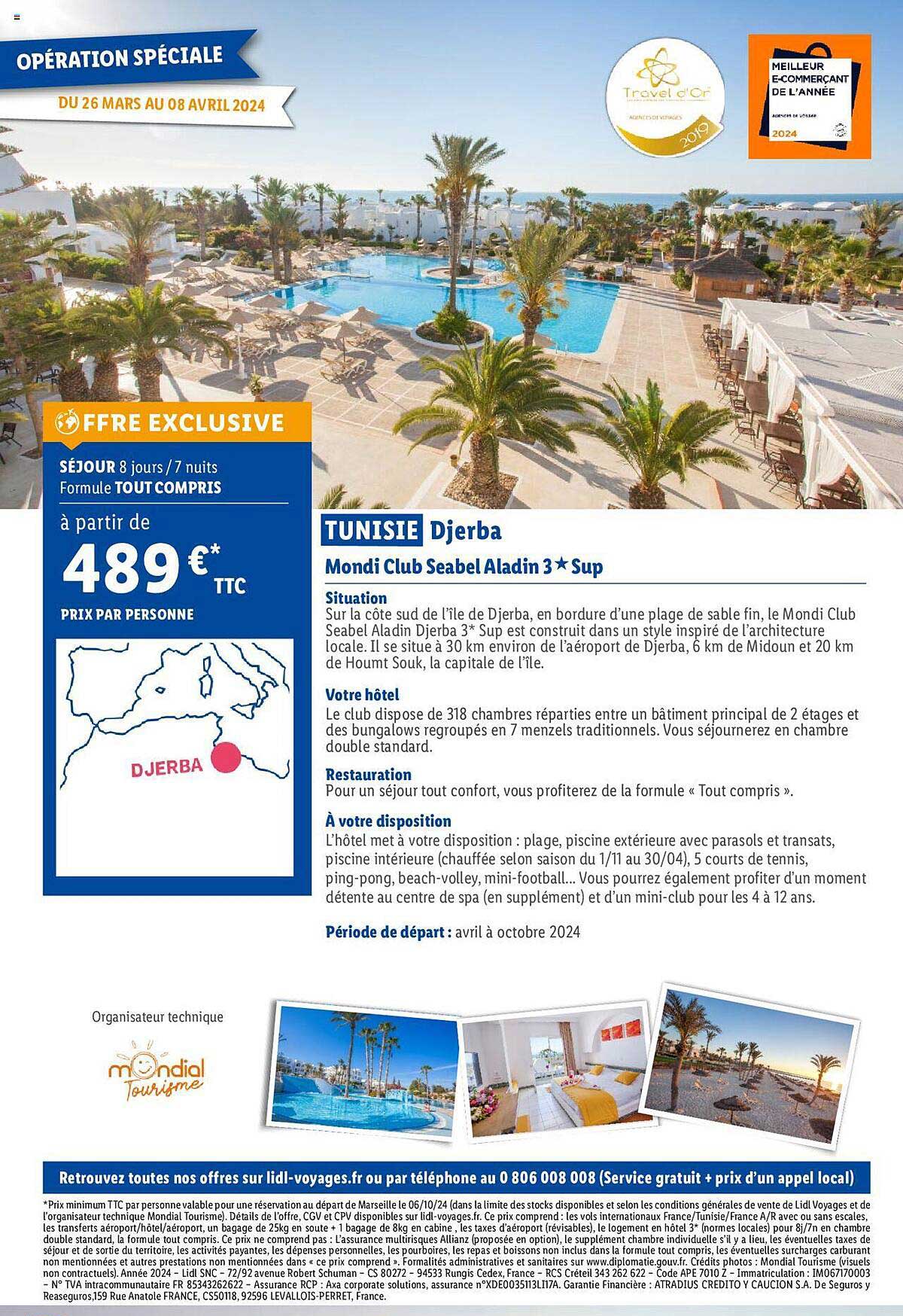tunisie djerba : mondi club seabel aladin 3* sup
