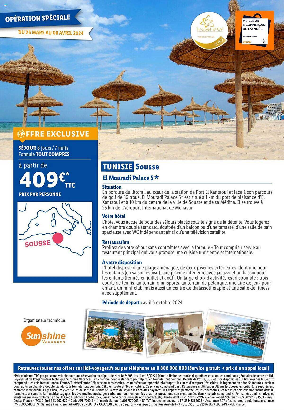 tunisie sousse : el mouradi palace 5*