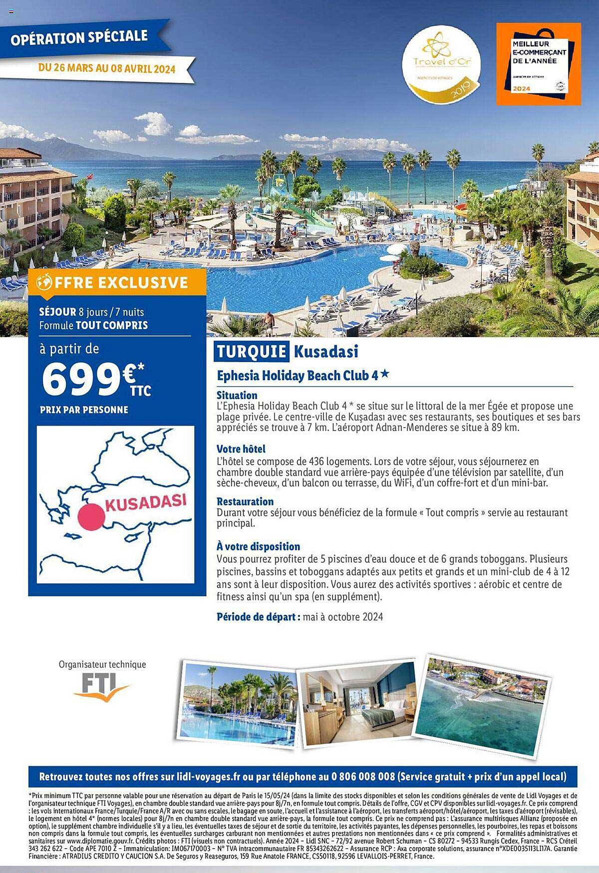 turquie kusadasi : ephesia holiday beach club 4*