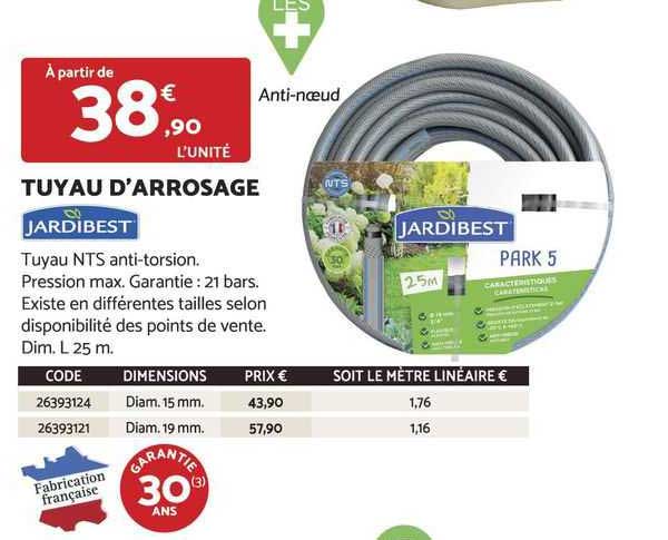 tuyau d'arrosage jardibest