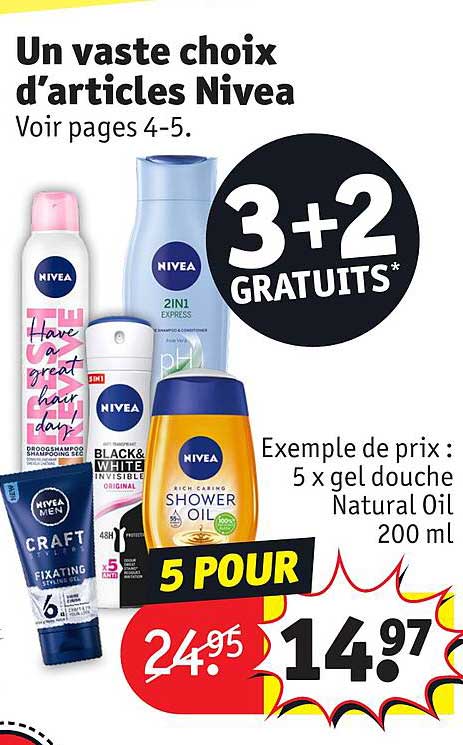 un vaste choix d'articles nivea