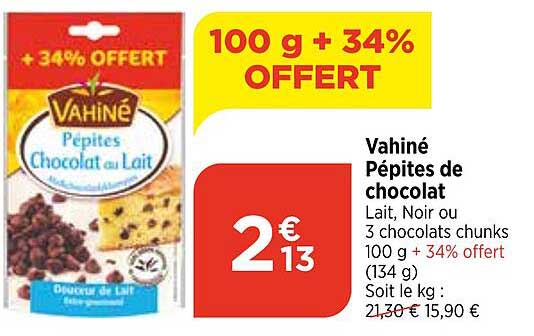 Vahiné Pépites De Chocolat