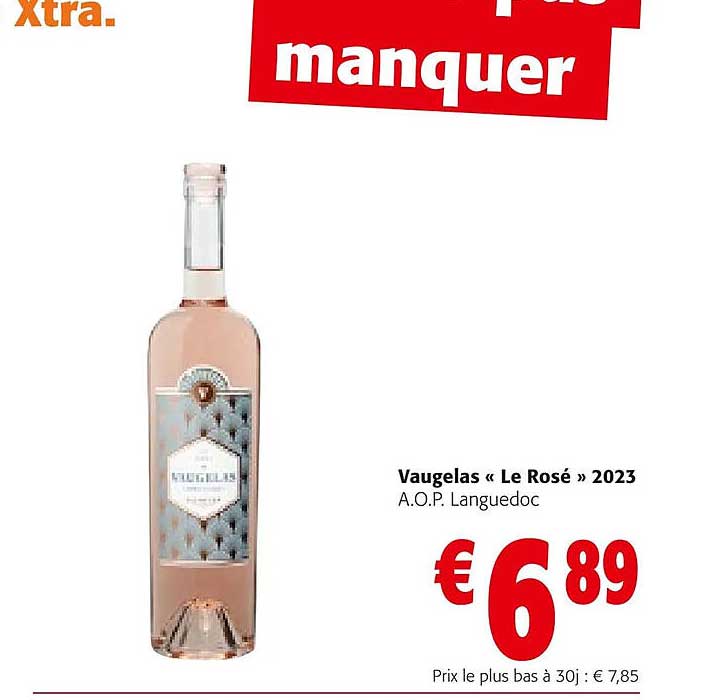 vaugelas «le rosé» 2023 a.o.p. languedoc