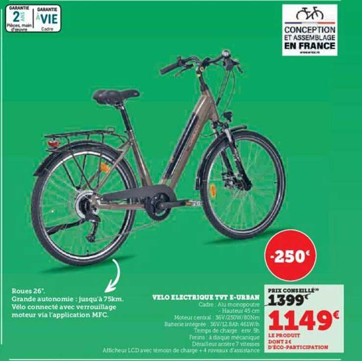 vélo électrique tvt e-urban