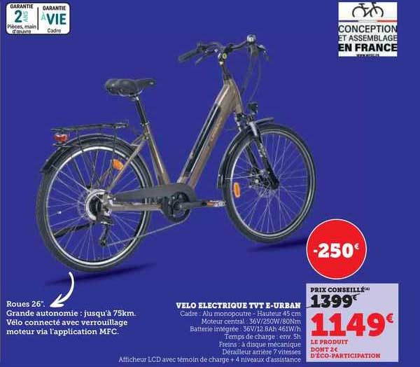 vélo électrique tvt e-urban