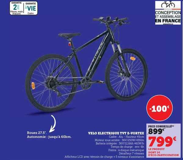 vélo électrique tvt e-vortex