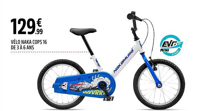 vélo naka cops 16 de 3 à 6 ans