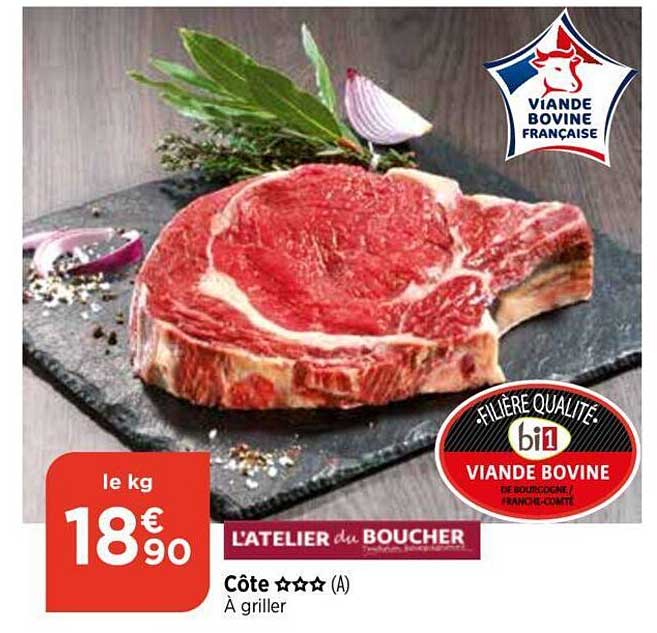 viande bovine côte*** l'atelier du boucher