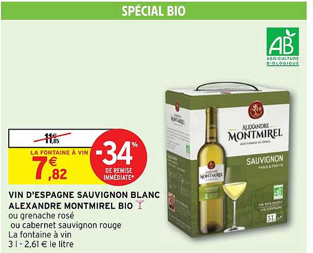 vin d'espagne sauvignon blanc alexandre montmirel bio