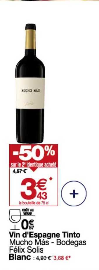 vin d'espagne tinto mucho más - bodegas félix solis