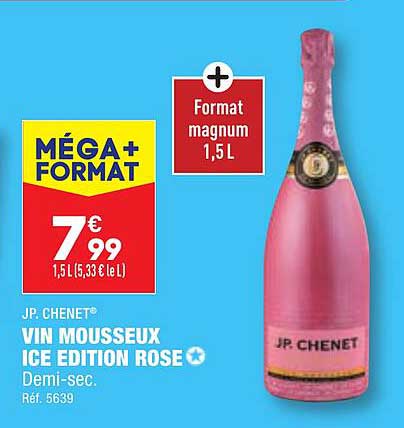 vin mousseux ice édition rose jp. chenet