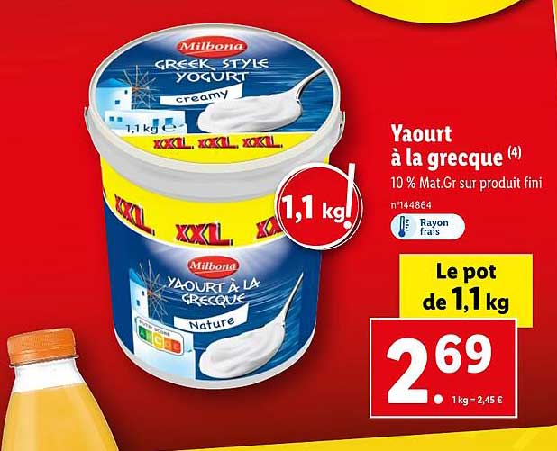 Yaourt à La Grecque Milbona
