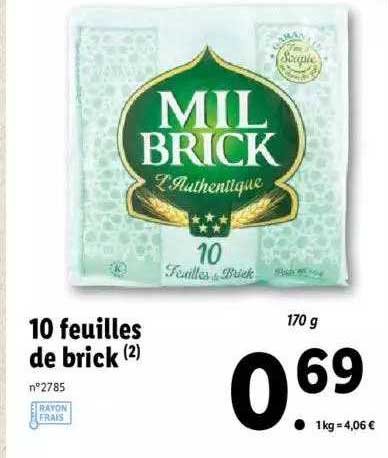 10 feuilles de brick